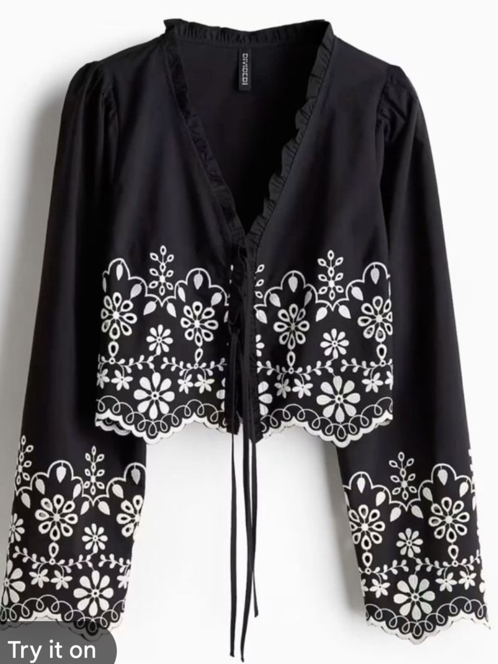 NWT black cotton top